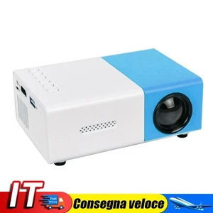 HD 1080P Mini LED Projector 1080P Home Media Player 320x240 w/ Remote(Yellow UK) - Afbeelding 1 van 12