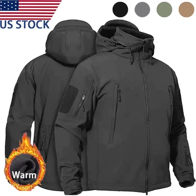 Mens Tactical Jacket Waterproof Military Soft Shell Work Windbreaker Jacket Coat - Image 1 of 4