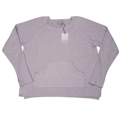 Barefoot Dreams CozyChic Lite Raglan Crew Sweater Womens Size 1X Meadow Pearl  - Image 1 of 4