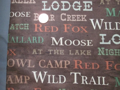 Windham Cotton Fabric - Postcards from the Lodge - 2 1/2 yards - Image 1 of 3