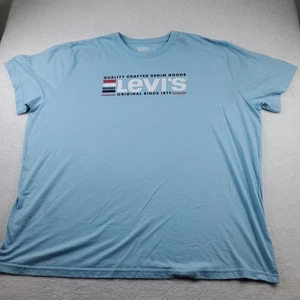 Levis T-Shirt Light Blue Graphic Print Size 3X Men's - Picture 1 of 15