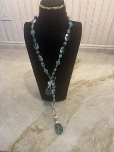 Collar Lariat hecho a mano. Hecho con piedras de alta calidad. - Imagen 1 de 8