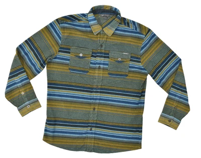 Eddie Bauer Men's Multicolor Striped Flannel Button Shirt Size M Microfleece - Image 1 of 4