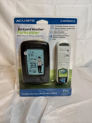 AcuRite 00827 Negro Inalámbrico Pantalla LCD Digital Predictor Meteorológico NUEVO Foto 1 de 3