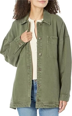 New FREE PEOPLE We The Free 'Madison City' Denim Jacket (L) $128 Adventurer - Image 1 of 2