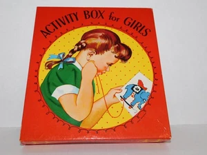The Saalfield Company Activity Box For Girls 1942-BOX ONLY - Picture 1 of 5