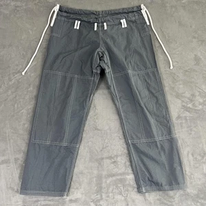 BJJ Gi Pants Ripstop A2L Long Gray Drawstring Knees Brazilian Jiu Jitsu Uniform - Picture 1 of 9