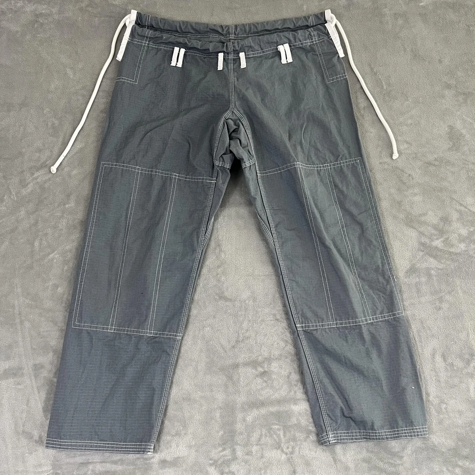Pantalones BJJ Gi Ripstop A2L Largo Gris Cordón Rodillas Brasileño Jiu Jitsu Uniforme Foto 1 de 4