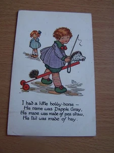 HGC Marsh Lambert Vintage Postkarte Ich hatte ein kleines Steckenpferd Kinderreim - Bild 1 von 2
