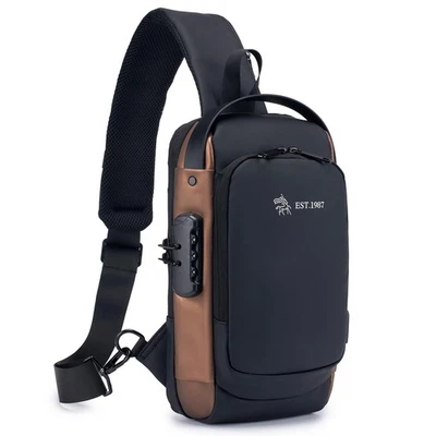 Mochila Eslinga Antirrobo Bandolera Pecho Bandolera Bolso con Puerto de Carga USB Da... Foto 1 de 4