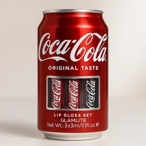 Glamlite Coca Cola Lip Gloss Set of 3 | Collectible & Realistic | Rare - Picture 1 of 2