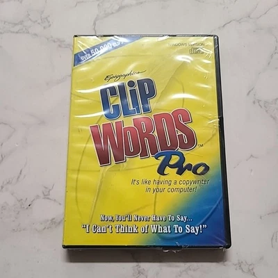 Epigraphics Clip Words Pro NEW SEALED Windows Version CD PC Over 50,000 Clips - Image 1 of 4