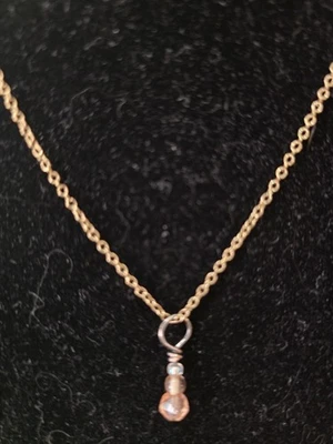 Delicados collar de vidrio antiguo rosas, antiguo, regalo para ella, joyería por, d Foto 1 de 4