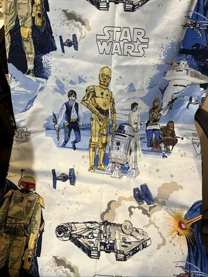 ¡Sábana plana tamaño completo Pottery Barn Kids Star Wars Darth Stormtrooper Chewie Nive! Foto 1 de 4