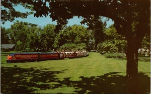 Vintage Postcard Miniature Train Riverview Amusement Park Chicago Illinois IL - Picture 1 of 3