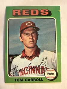 1975 Topps MINI #507 - CINCINNATI REDS RHP  TOM CARROLL              75M52 - Picture 1 of 2