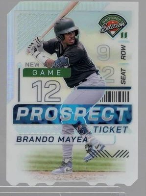 2024 Panini Prospect edition Brando Mayea Die-Cut Holo Prospect SP /12 - Image 1 of 2