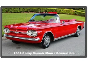 1964 Chevy Corvair Monza Convertible Refrigerator / Tool Box Magnet - Picture 1 of 1