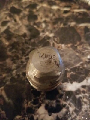 3/3"  Threaded (NPT) Hex Head Plug 304 Stainless Steel Fitting  - Image 1 of 2