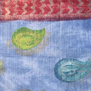 Candassa Karavia Designers Guild Fabric Sample Blue Green Osborne & Little #1 - Picture 1 of 8