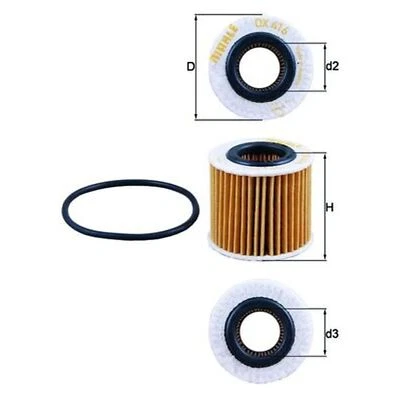 Oil Filter For Toyota Matrix 1.8 Genuine Mahle 0415237010 04152YZZA6 - Image 1 of 4