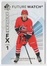 2017-18 SP Authentic Spectrum FX Janne Kuokkanen Carolina Hurricanes #S-41 .