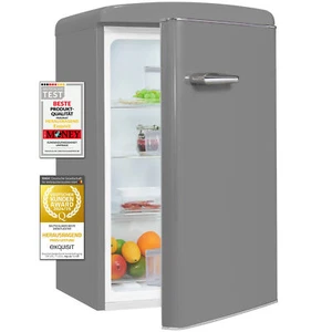 Exquisit Retro-Kühlschrank, 122 Liter, ohne Gefrierfach, RKS120-V-H-160E grau - Bild 1 von 9