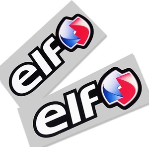 ELF Öl Motorrad Aufkleber Custom Grafiken Aufkleber x 2 Stück Medium 150mm B - Picture 1 of 2