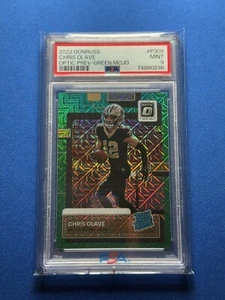 2022 Panini Donruss Optic Preview #P-309 Chris Olave RC Green Mojo PSA 9 Saints - Picture 1 of 2