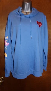 Adult Size XL Care Bear Blue Hoodie Sweatshirt Cute - Picture 1 of 4
