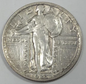 Cuarto de dólar Standing Liberty 1923 XF plata 25c - Imagen 1 de 4