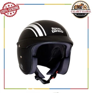 APTO PARA CASCO DE MOTO ROYAL ENFIELD CARA ABIERTA NEGRO MATE RVP RAYAS - Imagen 1 de 5