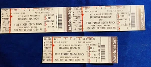 FIVE FINGER DEATH PUNCH Concert Full Ticket Stubs 11/26/2018 Van Andel Arena - Picture 1 of 5