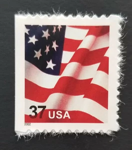 US 2002 Scott # 3635 FLAG Microprint USPS / small "2002" - 37c MNH Stamp - Picture 1 of 1