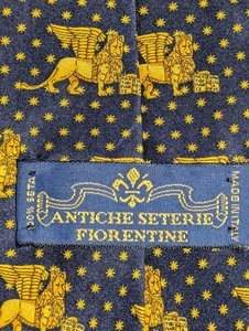 Regal Luxury Antiche Seterie Fiorentine Italian Tie Executive Silk Lion Italy - Picture 1 of 13