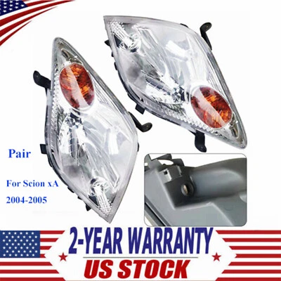 Headlight Lamp Halogen Driver Passenger Pair Set for 2004 2005 2006 Scion xA New - Image 1 of 4