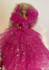 Vintage 1990 Holiday Barbie Hot Pink GORGEOUS