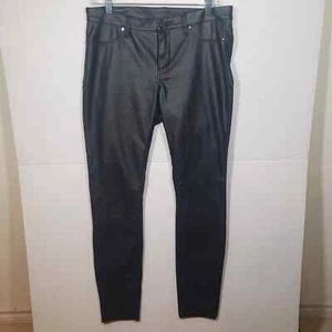 BlankNYC Faux Leather Pants Jeans 29 Black Pleather Skinny Stretch Vegan - Picture 1 of 8