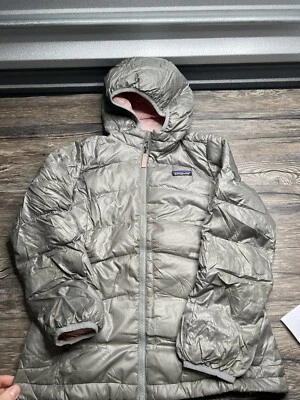 Chaqueta de plumón Patagonia plateada Anorak cremallera completa para mujer talla pequeña Foto 1 de 4
