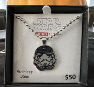Star Wars Stormtrooper Stainless Steel Necklace - 19" Long - NIB - Picture 1 of 7