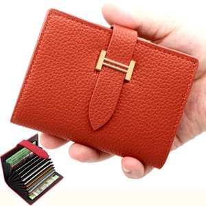 Cartera monedero pequeña con bloqueo RFID con tarjetero de identificación de cuero anti-escaneo para mujer - Imagen 1 de 25