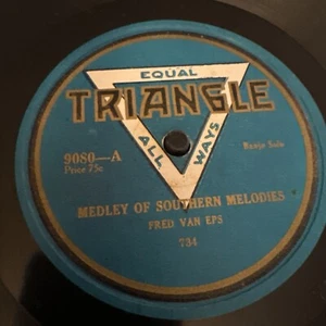 Triangle 78 RPM Fred Van Eps - Southern Melodies / Dixie Medley 9080 V+ - Picture 1 of 4