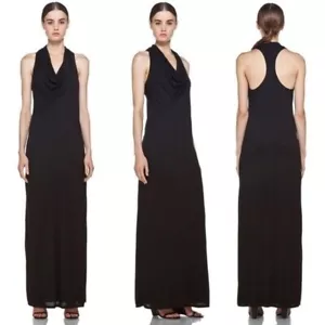 Maxi Vestido Helmut Lang Cinético Sin Mangas Cuello de Capucha Talla P S Negro EE. UU. - Imagen 1 de 9