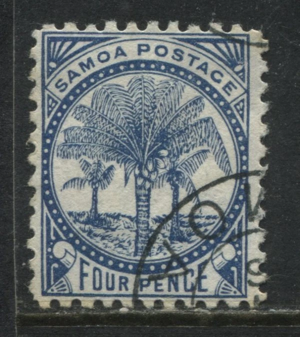  Samoa 1895 4d azul usado - Imagem 1 de 1