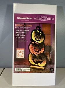 Infinity Light Pumpkin LED Decoration by Fabulous Home NEW 15.75” Tall - Picture 1 of 5
