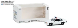 1:64 GreenLight 1987 Ford Mustang SSP Police Hot Pursuit Bianco Esclusivo - Foto 1 di 3