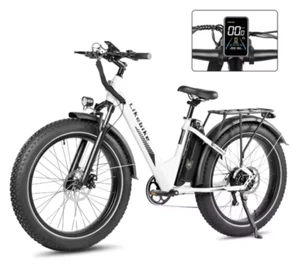 LikeBike Adult Electric Bike with 500W Motor and 48V 13Ah Battery 26 Inch Tire - Picture 1 of 15