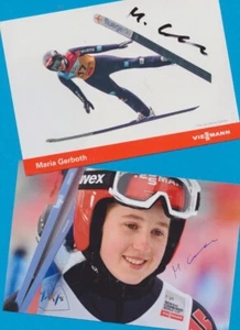 Maria GERBOTH - 2 Autogramm Bilder - Print Copys + Signierte AK SKI - WM - Bild 1 von 1