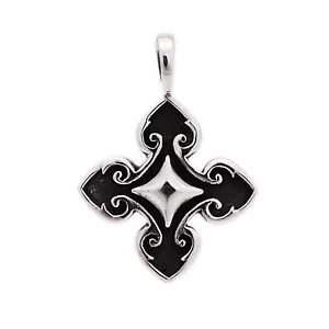 CROSS 925 STERLING SILVER BIKER GOTHIC JEWELRY CHARM PENDANT EC-085 - Picture 1 of 5