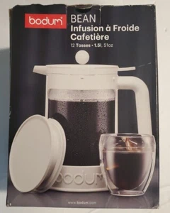 BODUM Bean Cold Brew Coffee Maker 12 Cup Capacity 51 oz White - Picture 1 of 2